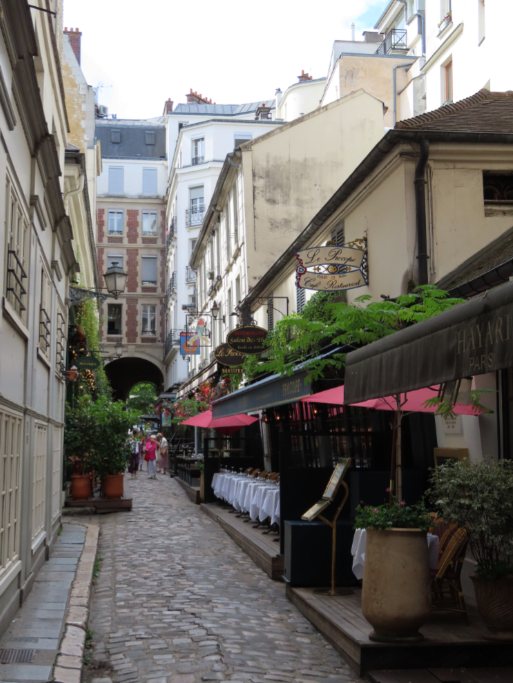 A medieval street in Saint-Germain-des-Pres district in Paris.