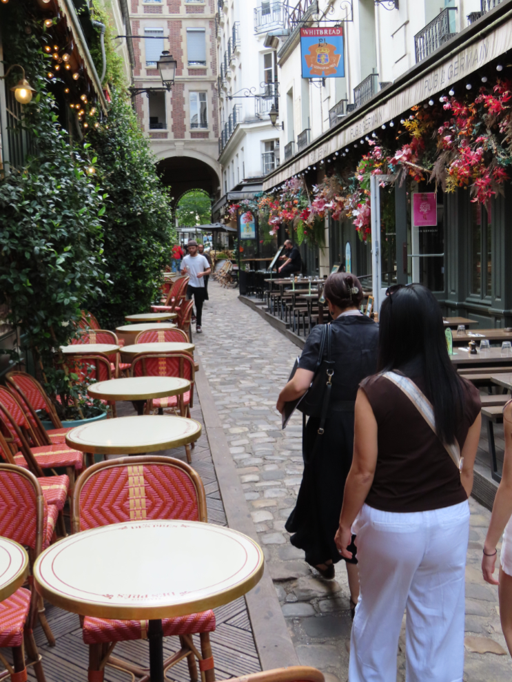 A medieval street in Saint-Germain-des-Pres district in Paris.