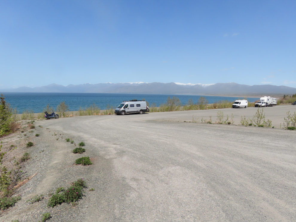 My favourite pullout and beach on Kluane Lake, at Km 1642.1 of the Alaska Highway.