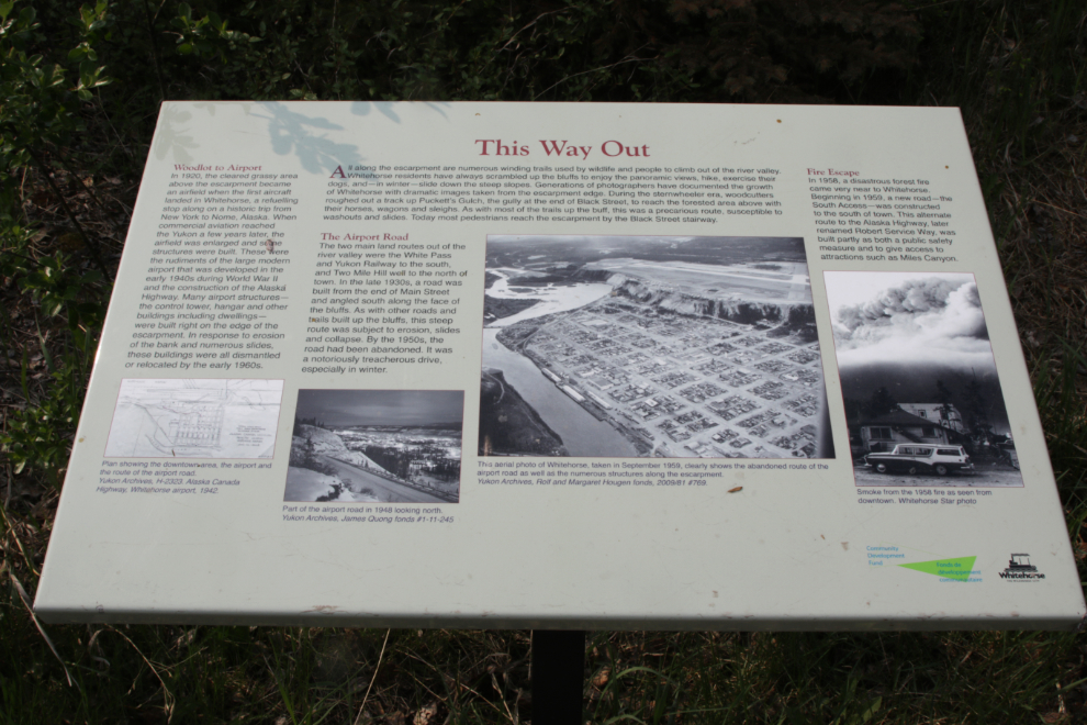 Old roads along the escarpment in Whitehorse, Yukon.