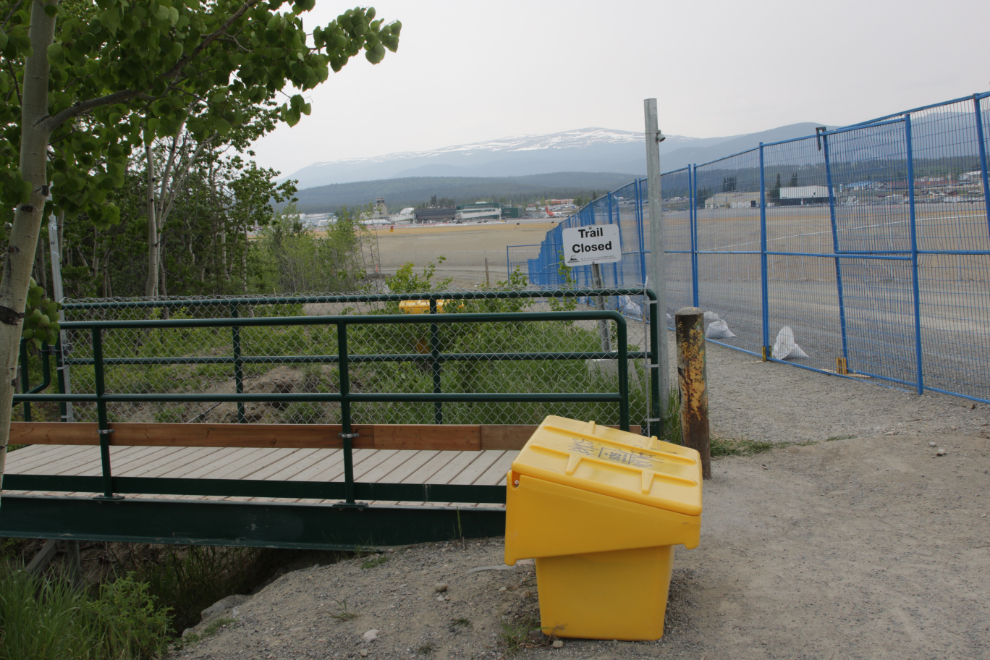 The top of the Black Street Stairs at Whitehorse, Yukon.