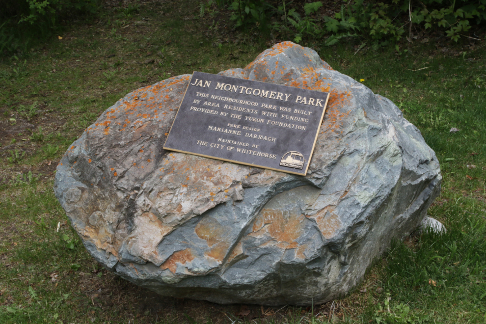 Jan Montgomery Park at the base of the escarpment at Whitehorse, Yukon.