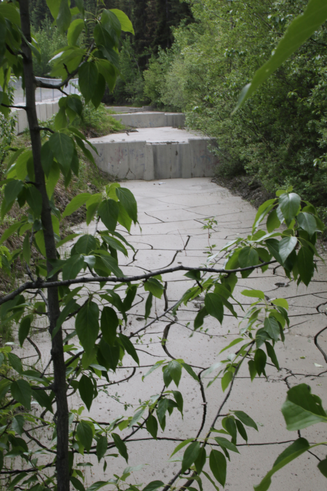 Settling ponds at the base of the clay cliffs in Whitehorse, Yukon.