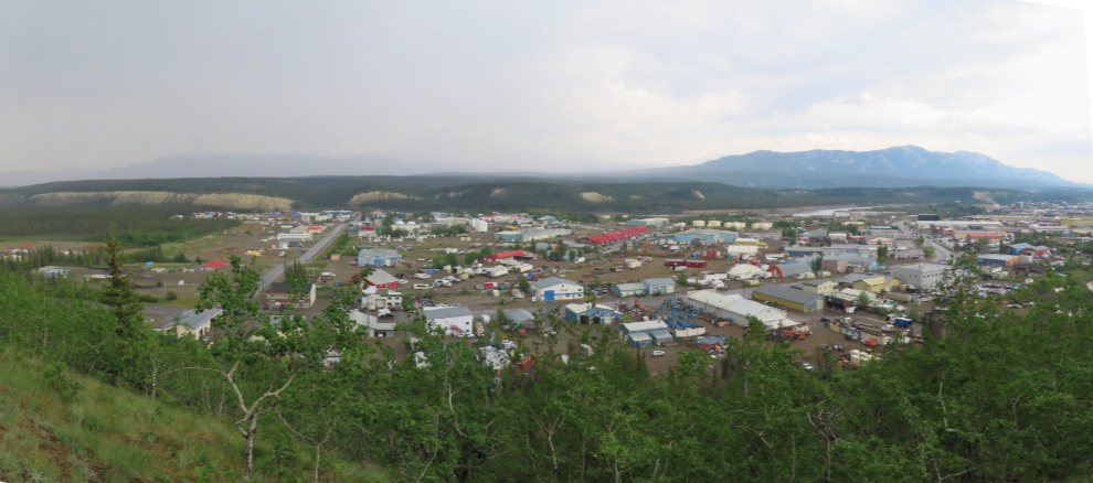 A panorama of the Marwell industrial area in Whitehorse, Yukon.