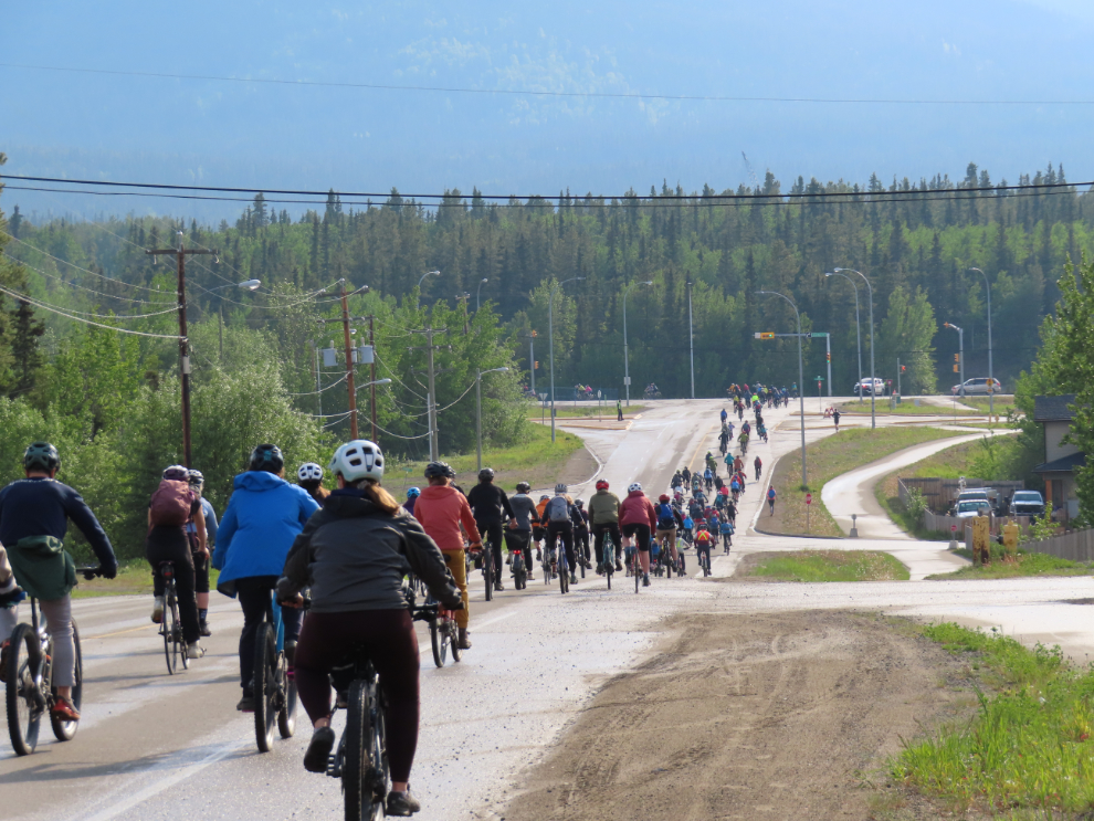 The Joe Morrison memorial bike ride in Whitehorse, Yukon