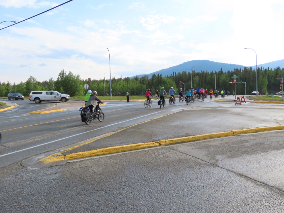 The Joe Morrison memorial bike ride in Whitehorse, Yukon.