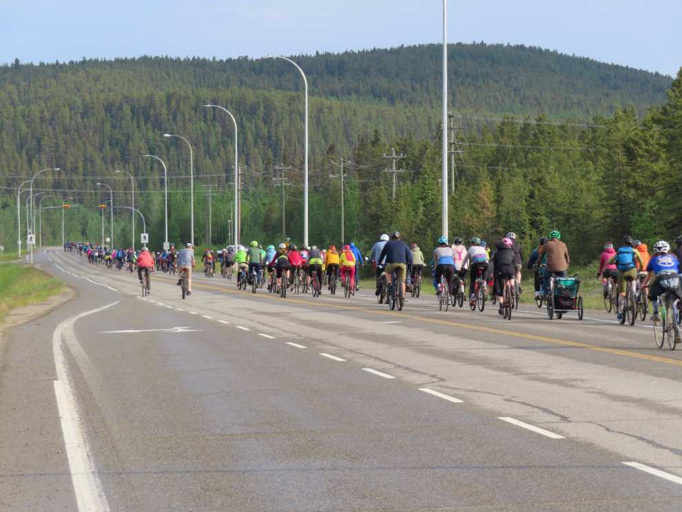 The Joe Morrison memorial bike ride in Whitehorse, Yukon.