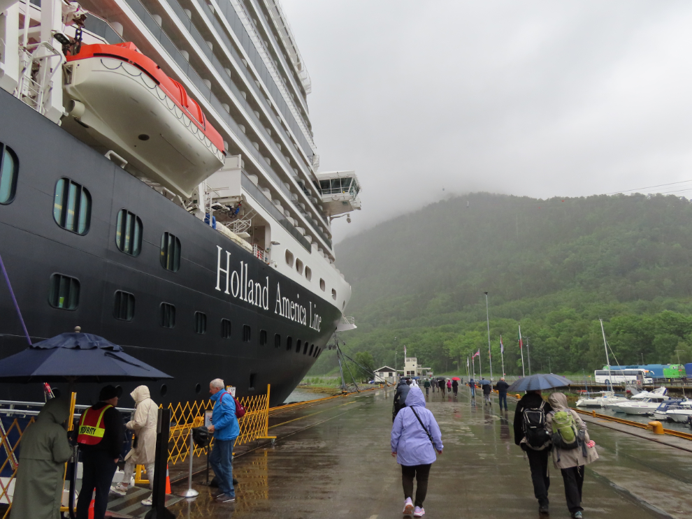 The Holland America cruise ship Nieuw Statendam at Aldalsnes, Norway.