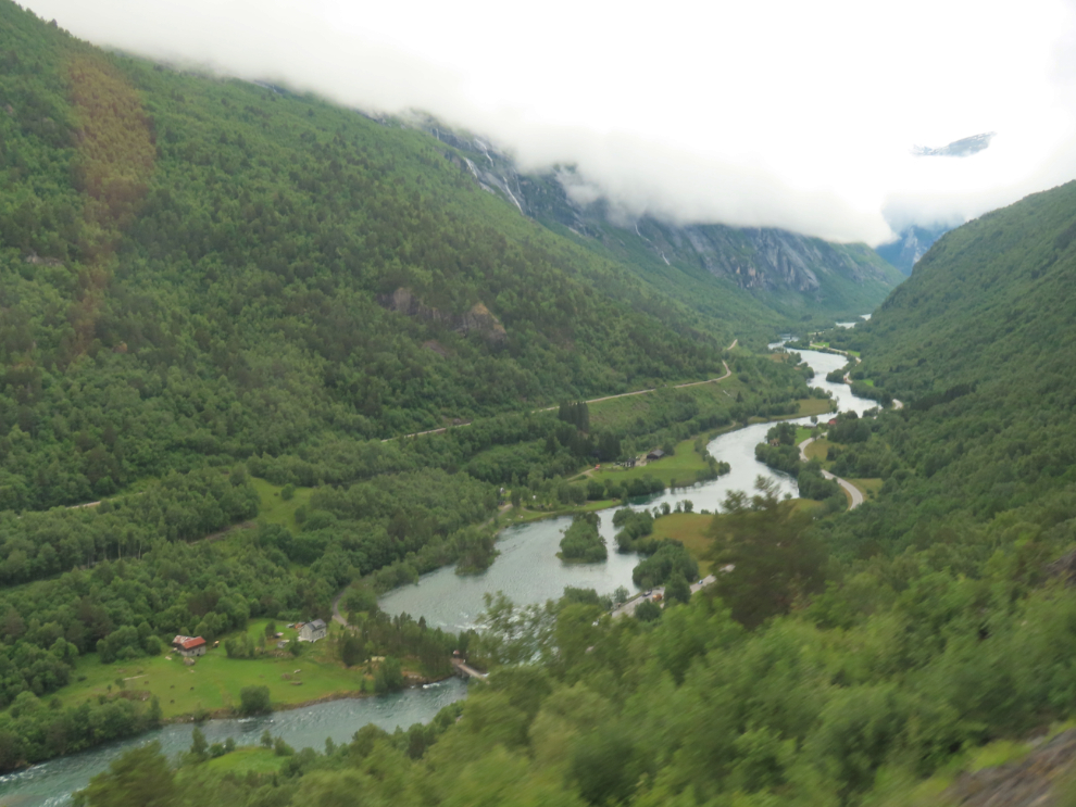 A river along the route of the Golden Train at Aldalsnes, Norway.