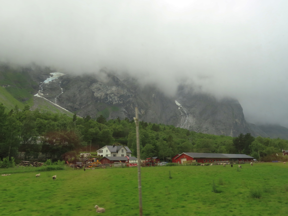 A farm on the route of the Golden Train at Aldalsnes, Norway.