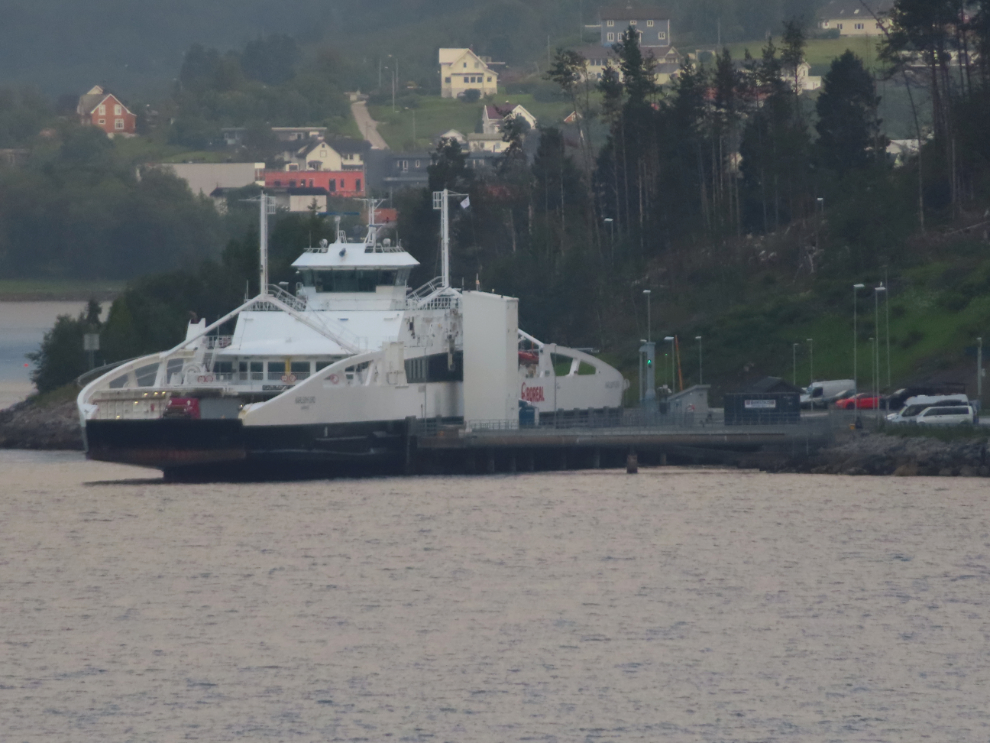 Aferry loading at Vestnes, Norway.