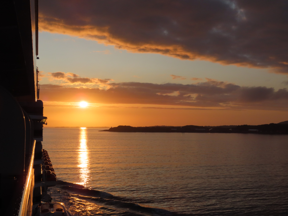 Along the coast of Norway, nearing the sea.