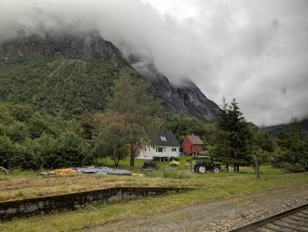 A farm along the route of the Golden Train at Aldalsnes, Norway.
