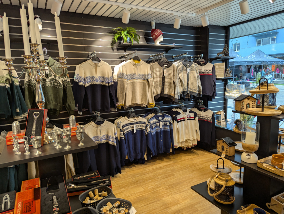 A great little Dale of Norway shop at Aldalsnes, Norway.