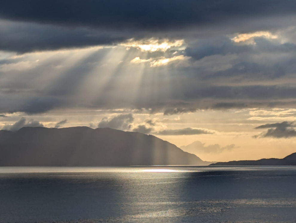 Beautiful light along the coast near Helland, Norway. 