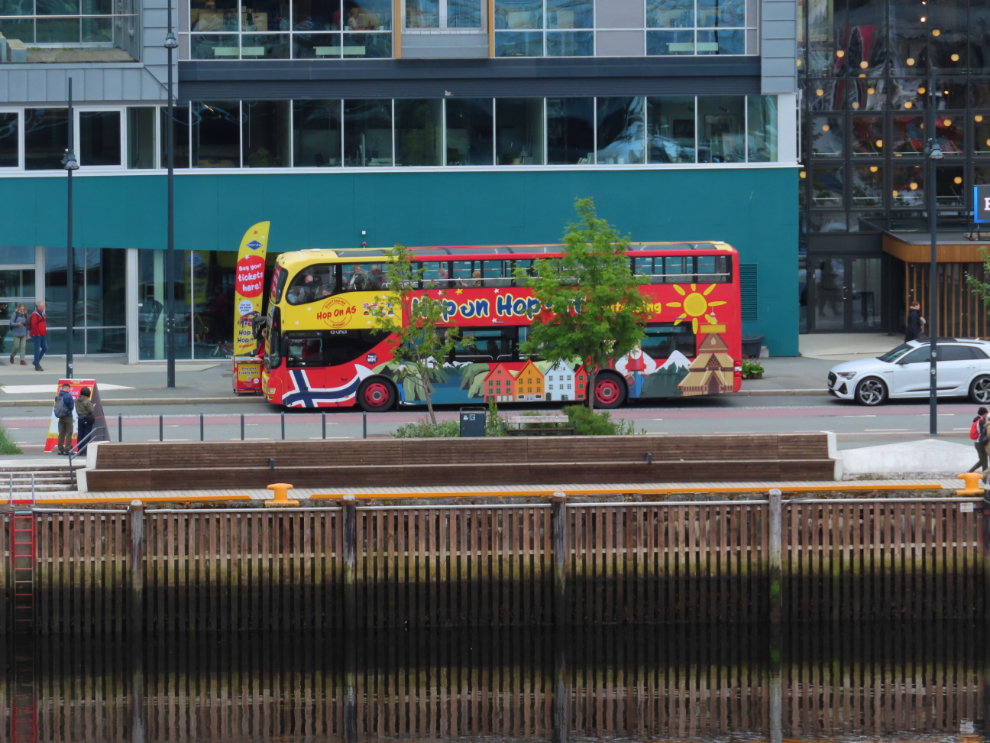 A Hop On Hop Off bus at Trondheim, Norway.
