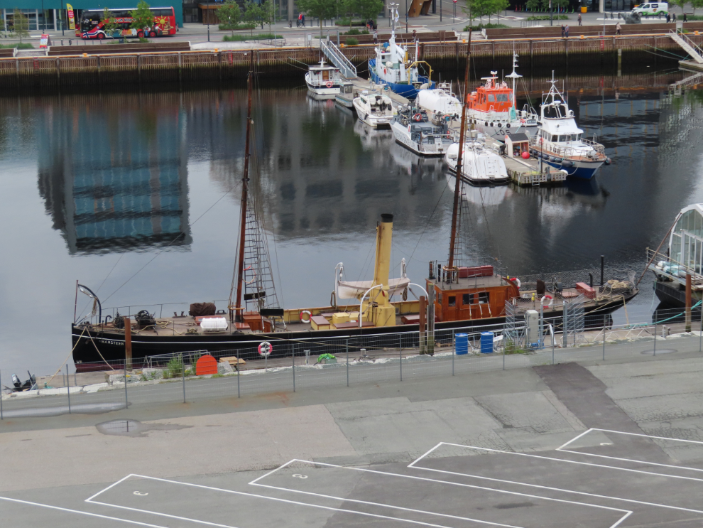 The Hansteen, Norway’s oldest surviving sailing steamship, at Trondheim, Norway.