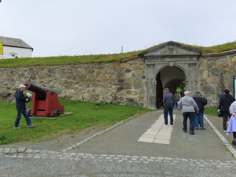 The main entrance to Kristiansten Fortress at Trondheim, Norway.