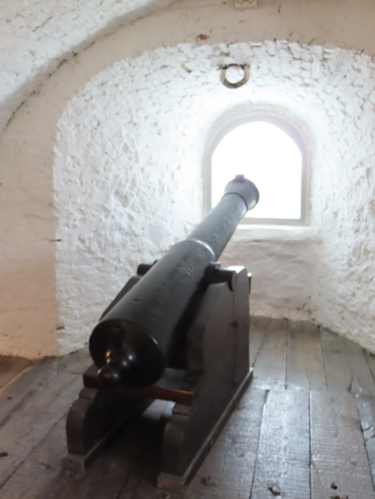 A cannon in the museum in the tower (donjonen) at Kristiansten Fortress at Trondheim, Norway.