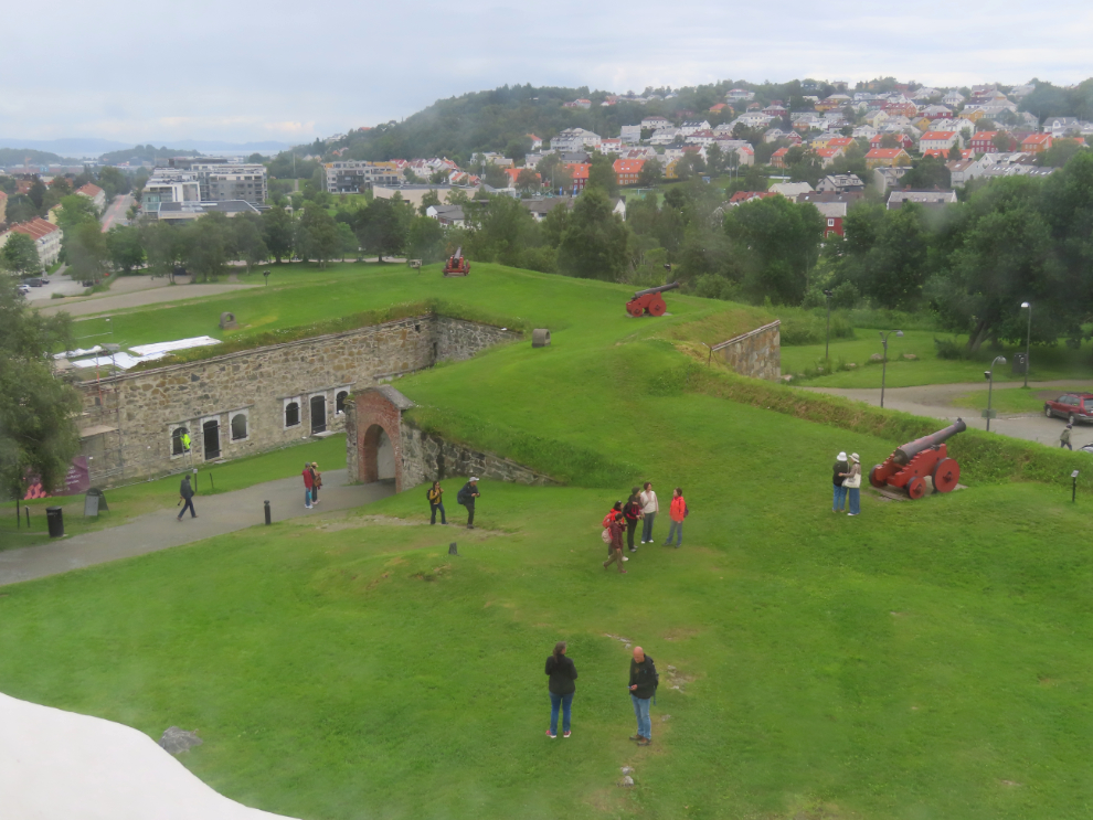 A view from the tower (donjonen) at Kristiansten Fortress at Trondheim, Norway.