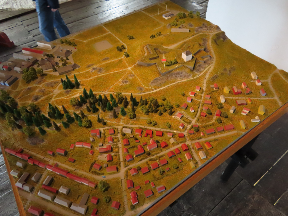 A model of Kristiansten Fortress at Trondheim, Norway.