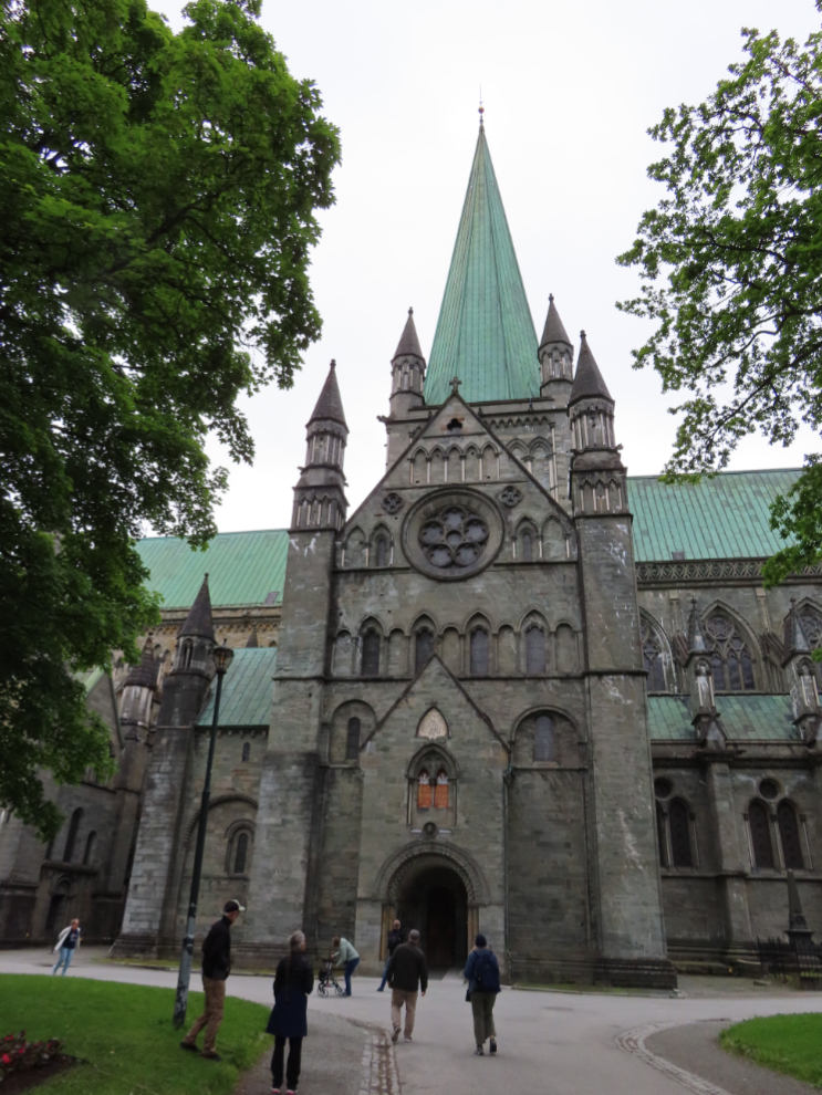 Nidaros Cathedral, the world's northernmost medieval cathedral, at Trondheim, Norway.