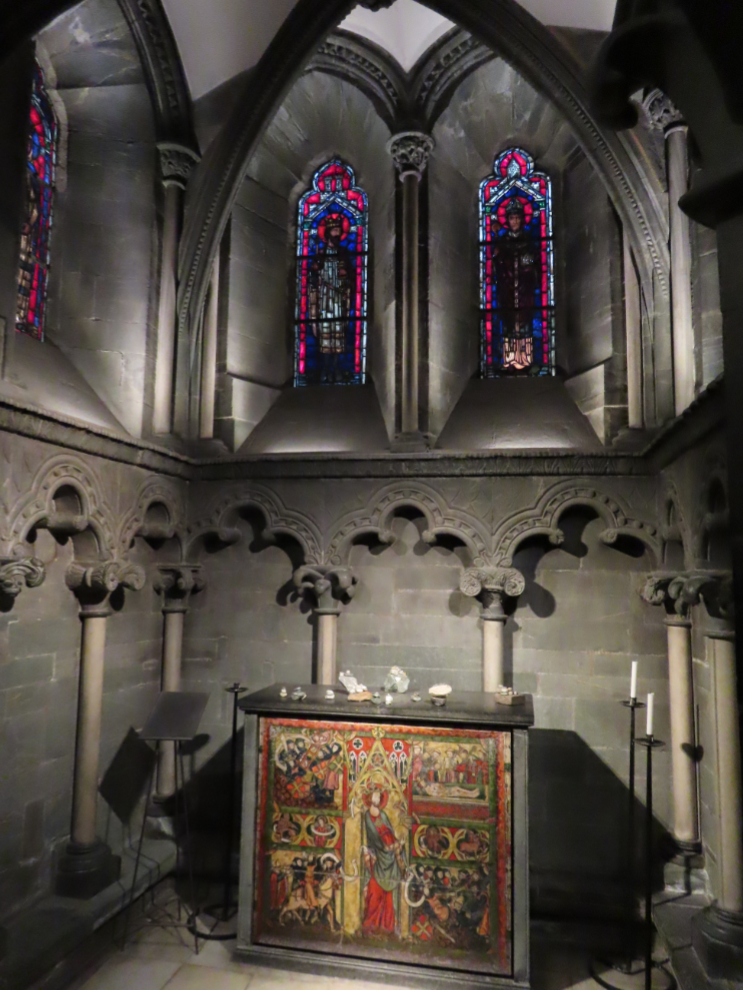 One of several tiny chapels in Nidaros Cathedral at Trondheim, Norway.