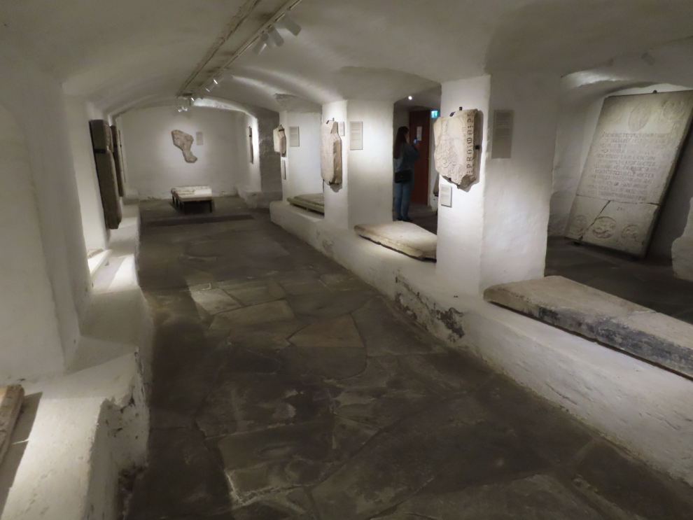 The crypt at Nidaros Cathedral at Trondheim, Norway.