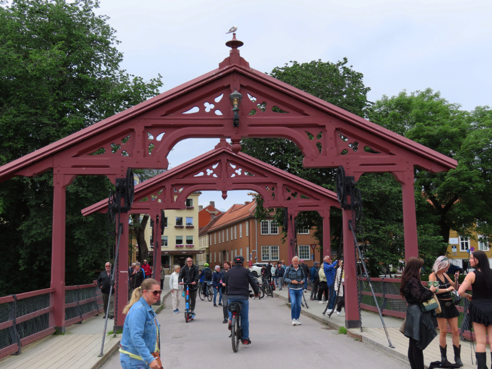 Gamle Bybro, the Old Town Bridge, at Trondheim, Norway.