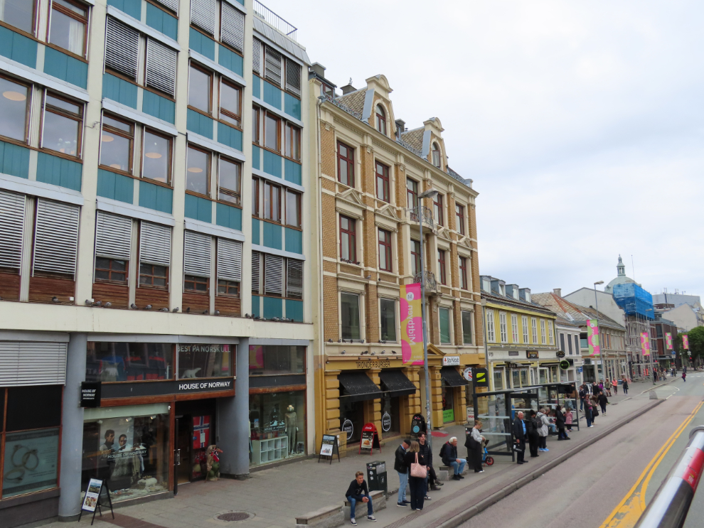 Downtown Trondheim, Norway.