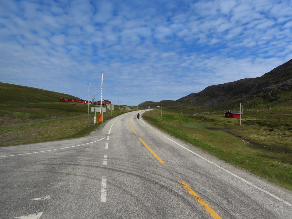 A road junction on the 33-km drive from Honningsvag to Nordkapp, Norway.