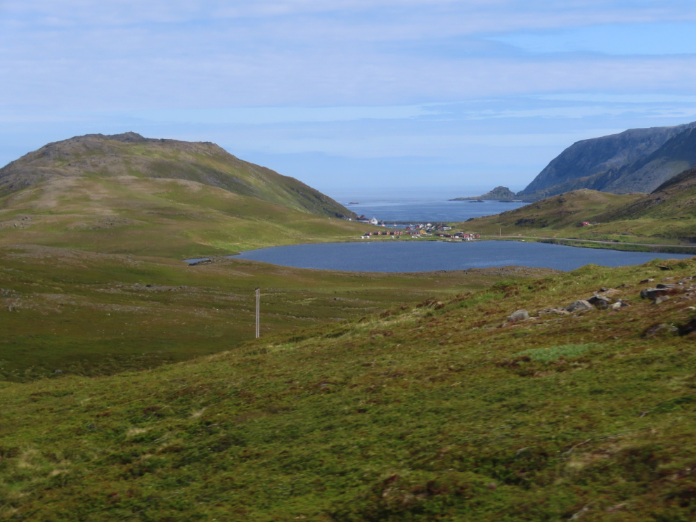 A distant view of Skarsvag, Norway.