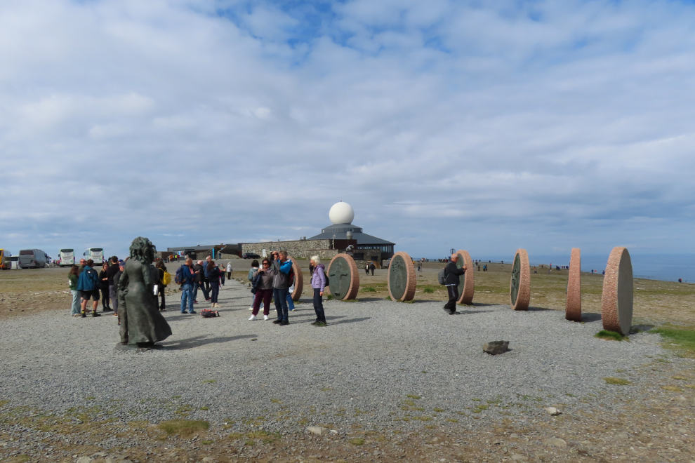 The 'Children of the Earth' sculptures at Nordkapp (North Cape), Norway.