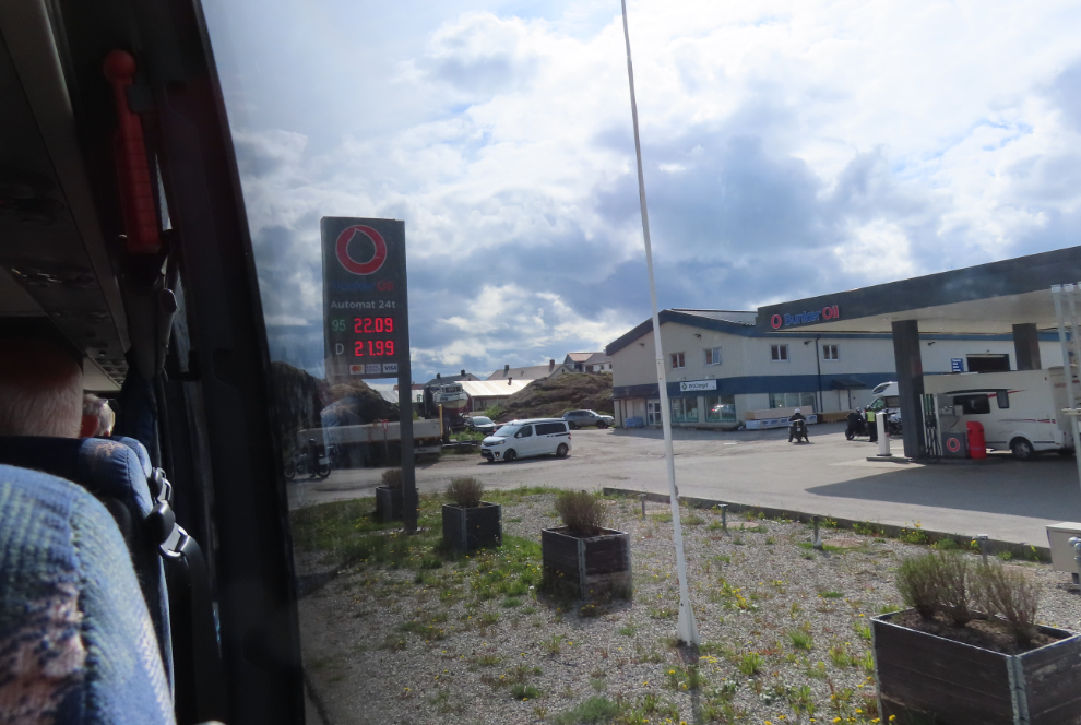 A gas station at Honningsvag, Norway.