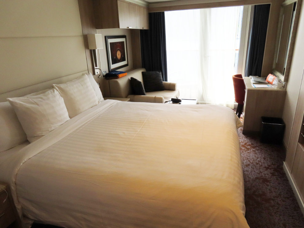 Our verandah cabin, 7141, on the Holland America cruise ship Nieuw Statendam.