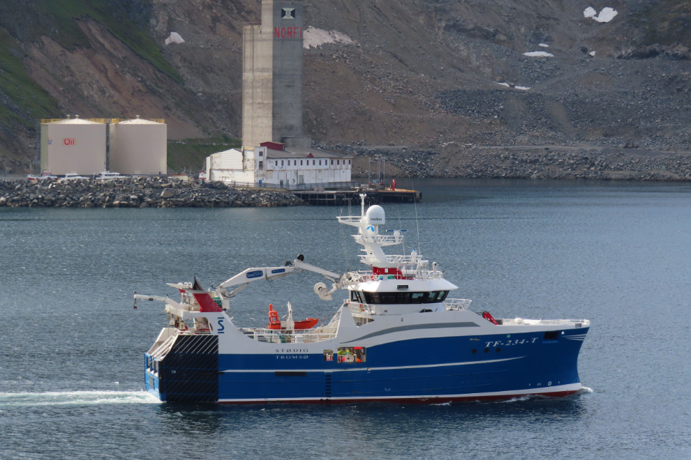 The new (2023) fishing vessel MS Stodig at Honningsvag, Norway.