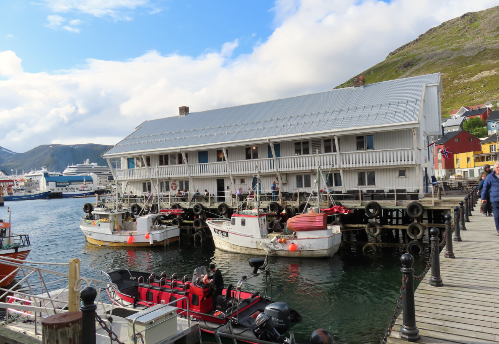 One of the three Fisherman's Service Station buildings at Honningsvag, Norway.