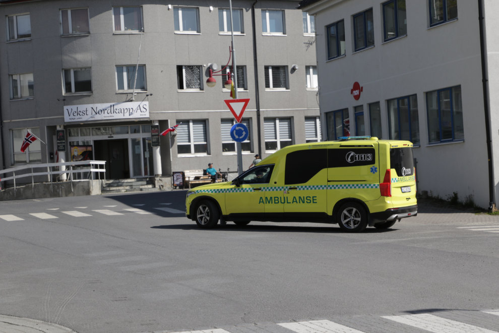 An ambulance at Honningsvag, Norway.