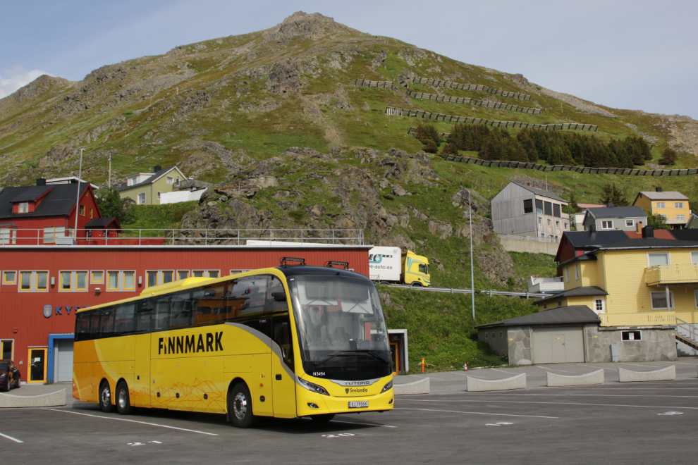 A Yutong electric bus at Honningsvag, Norway.