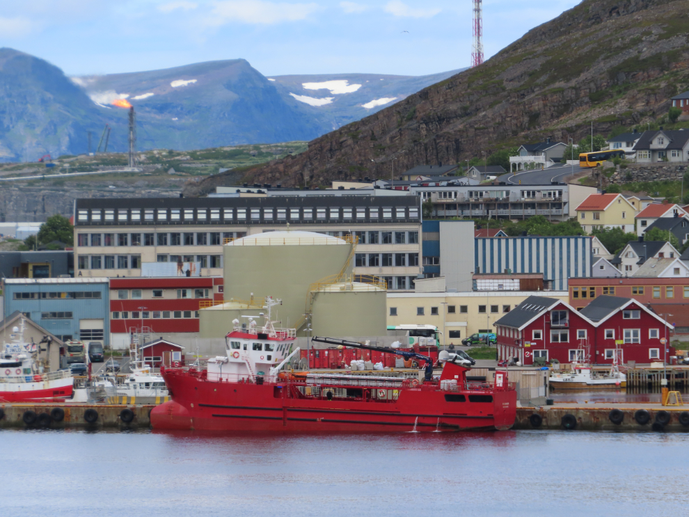 The industrial area at Hammerfest, Norway.