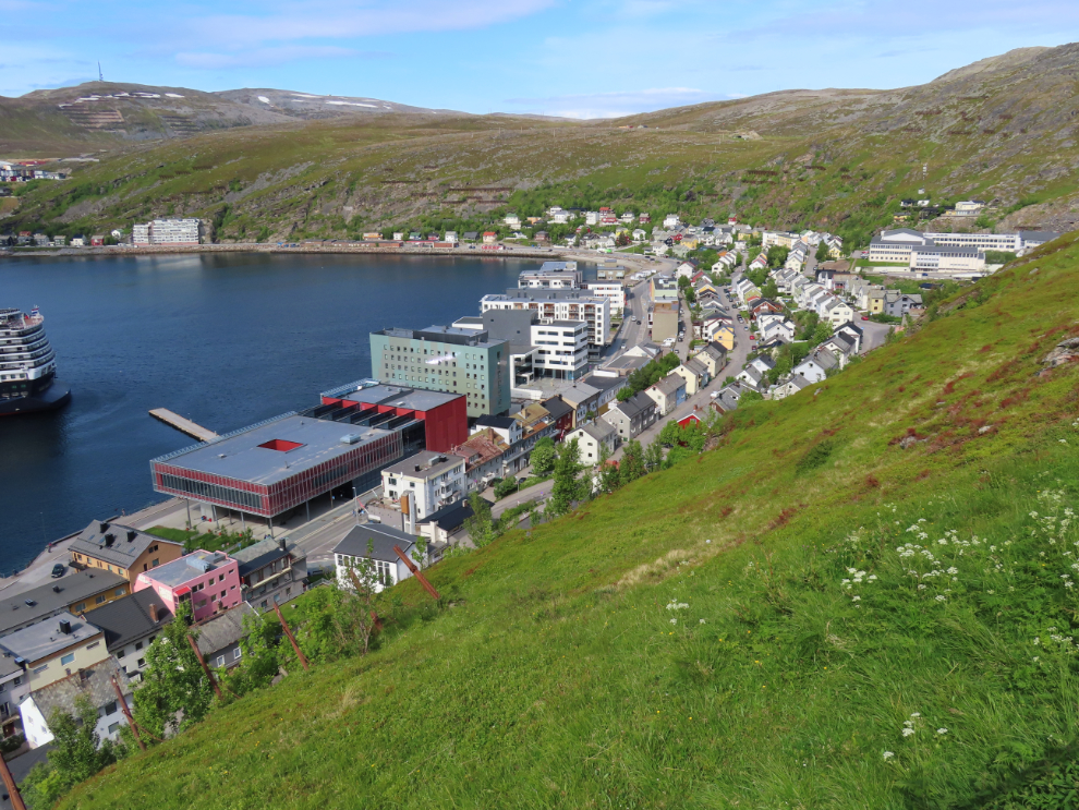 Looking down at Hammerfest, Norway.