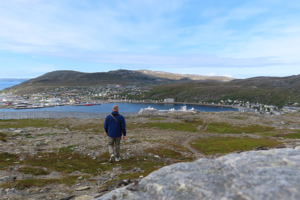 Hiking at Hammerfest, Norway.