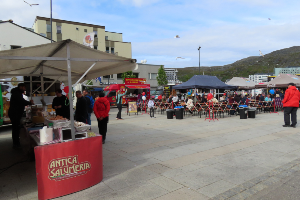 Food trucks at Hammerfest, Norway.