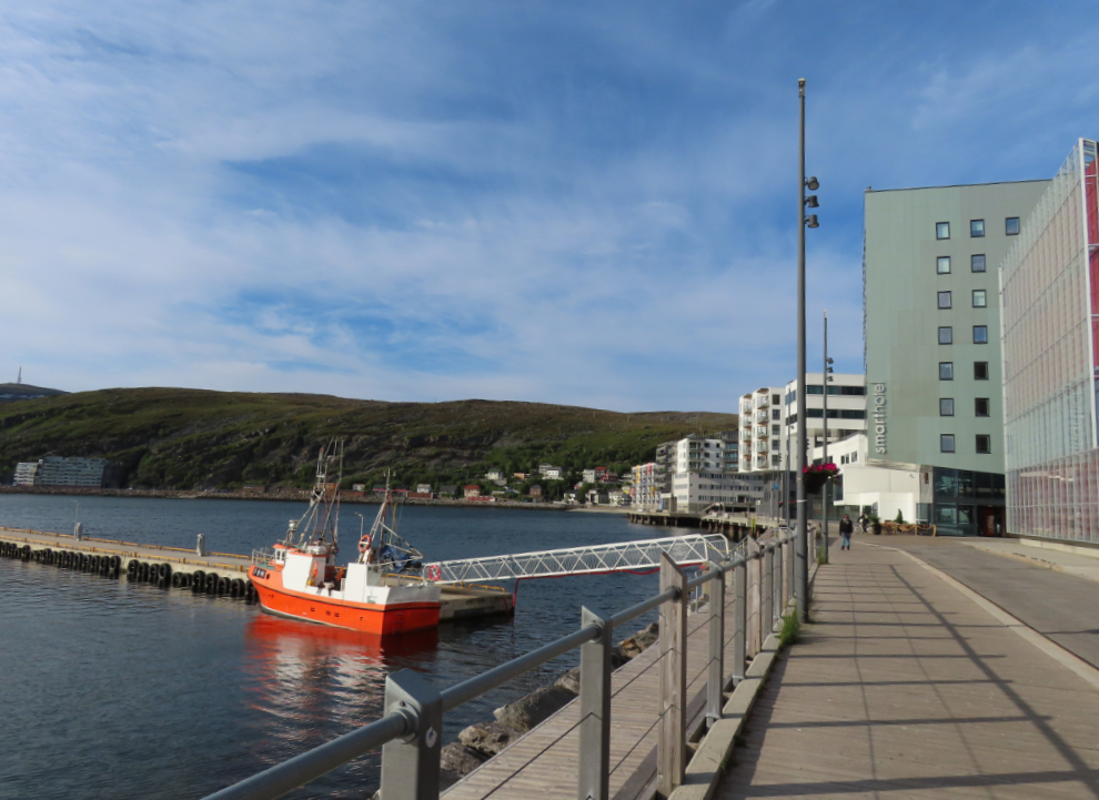 Along the waterfront at Hammerfest, Norway.