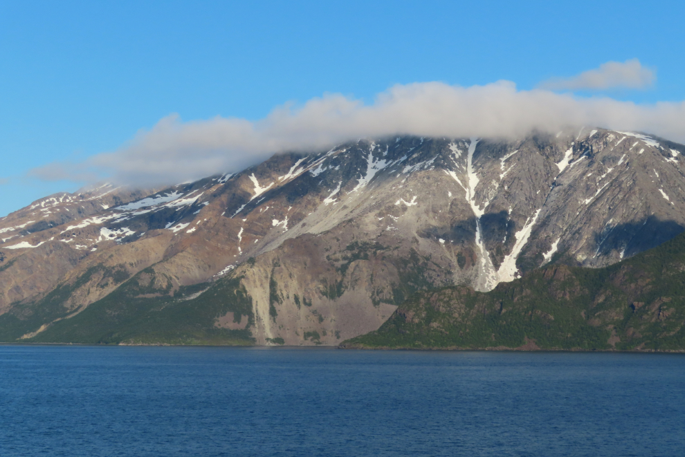 An impressive landslide area in Alta Fjord, Norway.