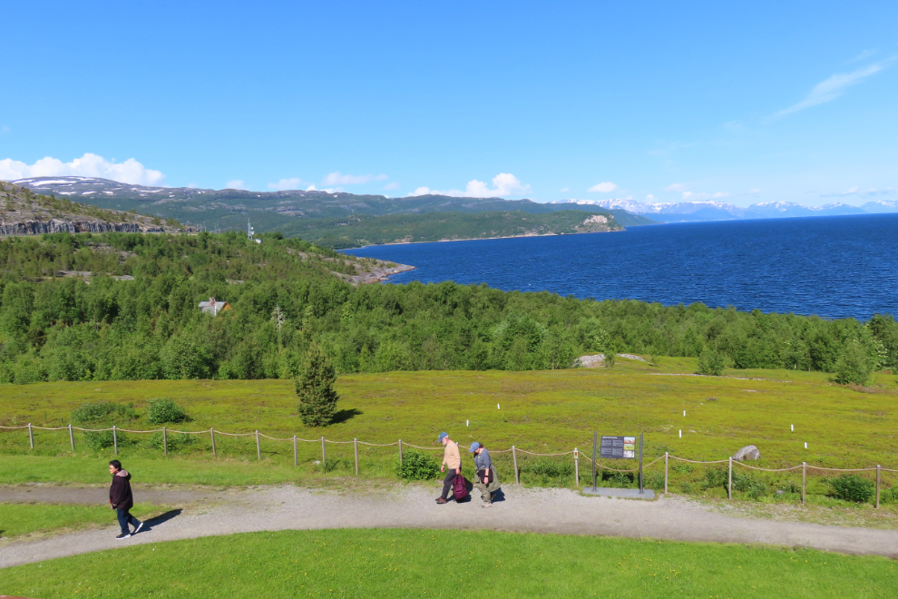 Looking down from the cafe deck at the World Heritage Rock Art Centre - Alta Museum, Norway.