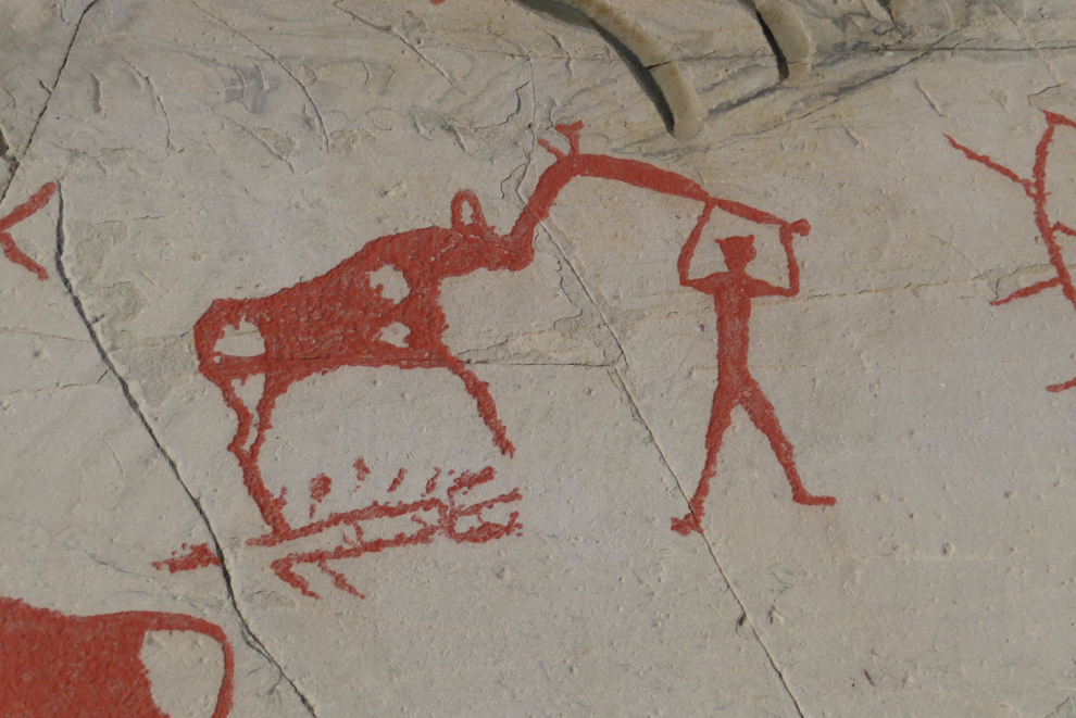 Rock art at the World Heritage Rock Art Centre - Alta Museum, Norway.