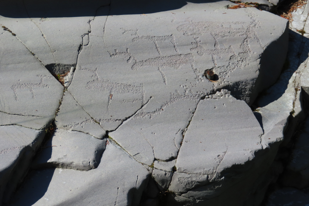 Rock art at the World Heritage Rock Art Centre - Alta Museum, Norway.