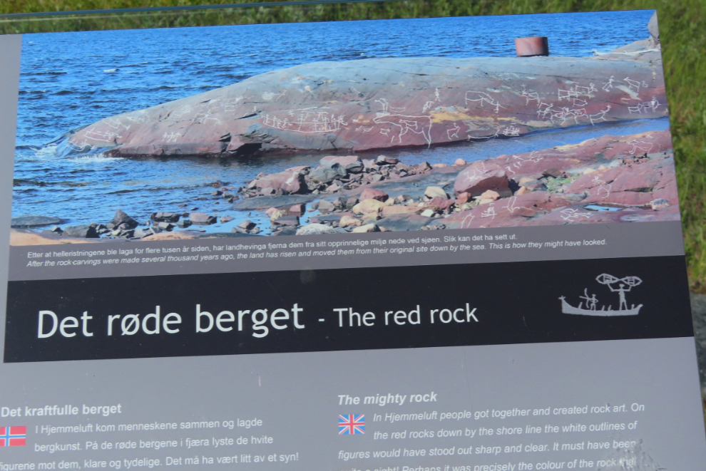A rock art site at the World Heritage Rock Art Centre - Alta Museum, Norway.