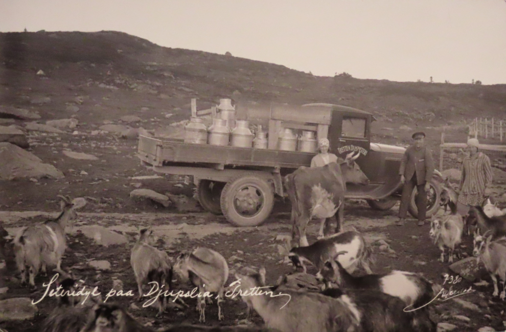 Information about historic food transportation, at the World Heritage Rock Art Centre - Alta Museum, Norway.